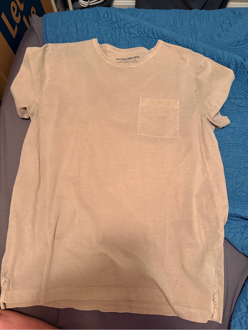 Banana Republic Short Sleeve Pocket Tee - Beige